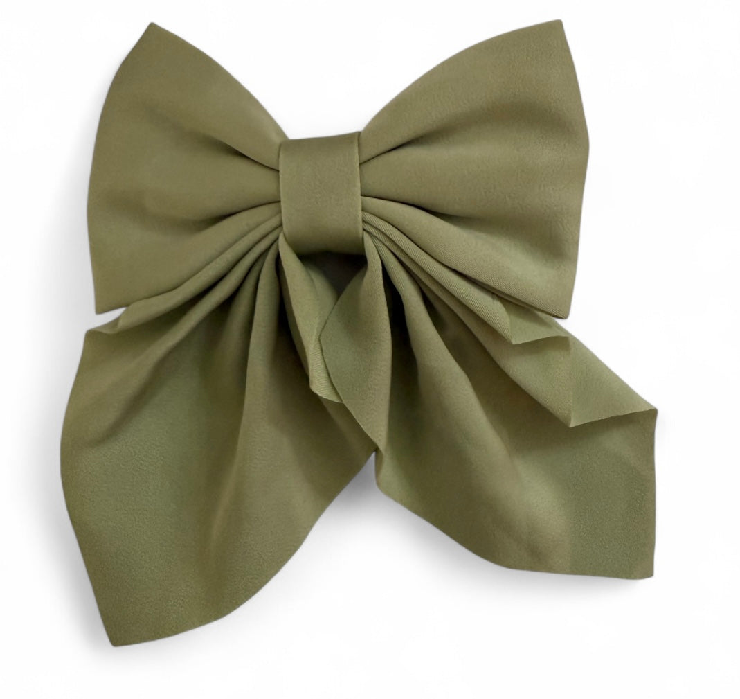 Olive Hair Bow